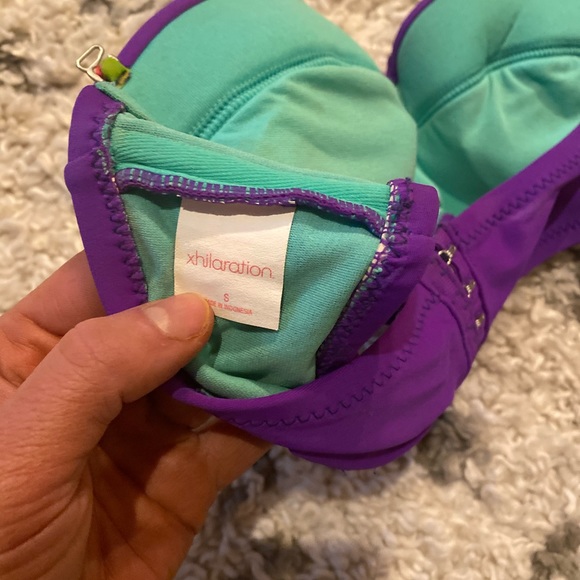 Purple bow strapless bikini top - Picture 6 of 6